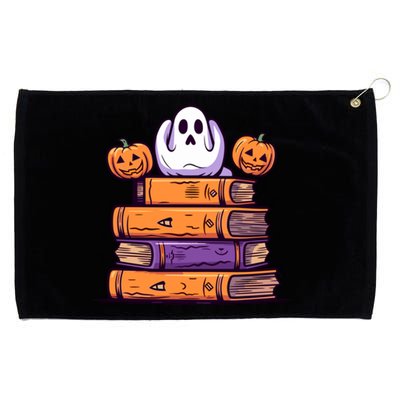 Cute Ghost Reading Books Halloween Librarian Book Grommeted Golf Towel