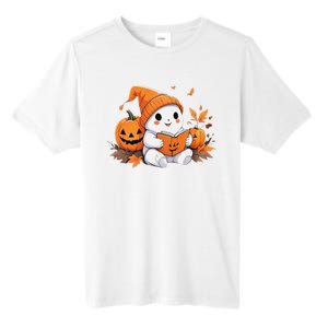 Cute Ghost Reading Books Funny Autumn Halloween Tall Fusion ChromaSoft Performance T-Shirt