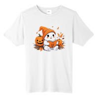 Cute Ghost Reading Books Funny Autumn Halloween Tall Fusion ChromaSoft Performance T-Shirt