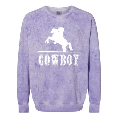 Cow Gift Rider Horse Western Rodeo Hoody Colorblast Crewneck Sweatshirt