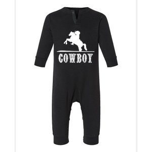 Cow Gift Rider Horse Western Rodeo Hoody Infant Fleece One Piece