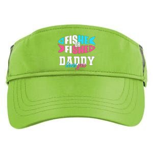 Cute Gender Reveal Ideas Fishe Or Fishe Daddy Loves You Fishing Adult Drive Performance Visor