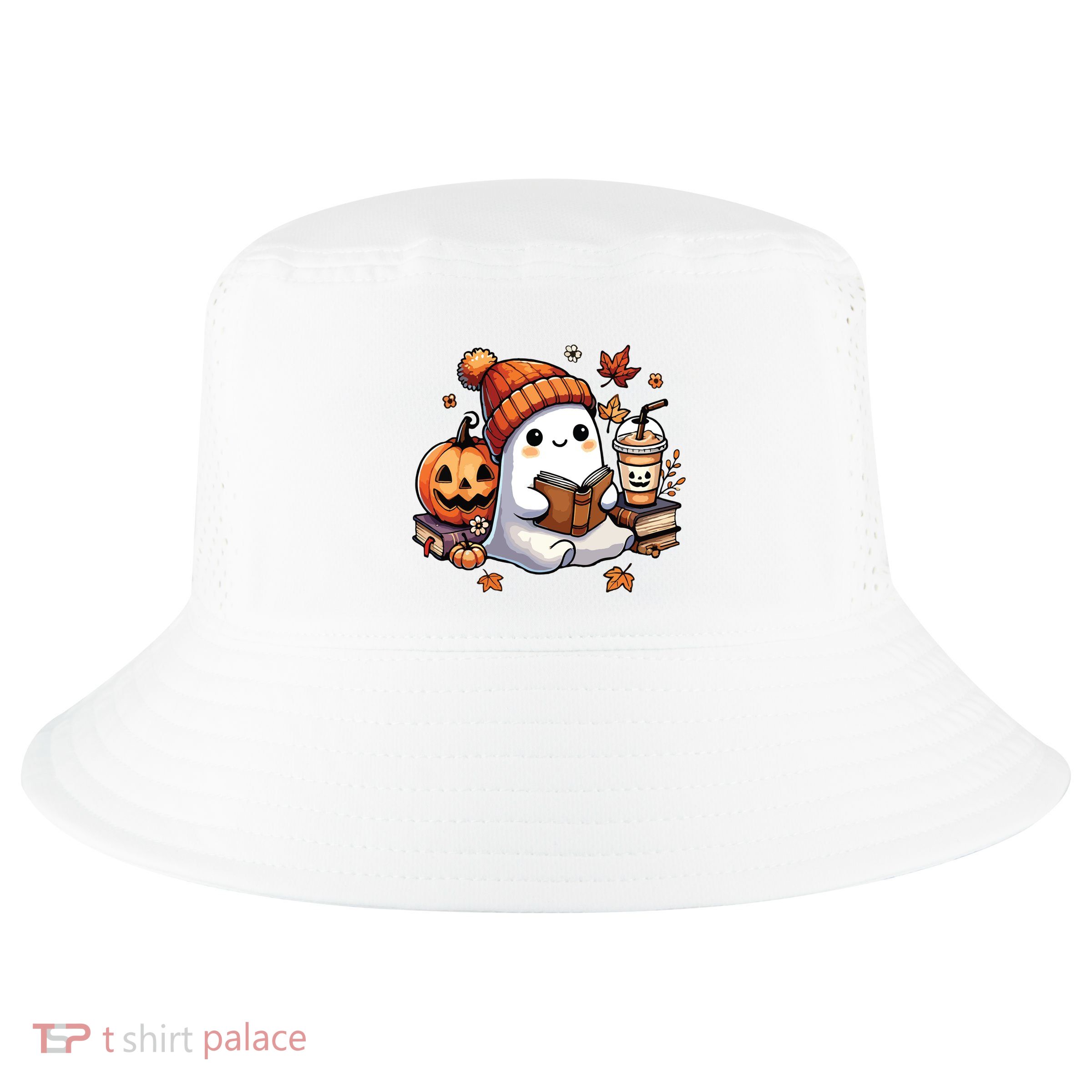 Cute Ghost Reading Book Lovers Halloween Ghost Coffee Women Cool Comfort Performance Bucket Hat