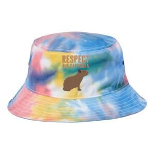 Capybara Gifts Respect The Capybara Cute Animal Tie Dye Newport Bucket Hat