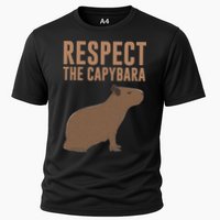 Capybara Gifts Respect The Capybara Cute Animal Cooling Performance Crew T-Shirt