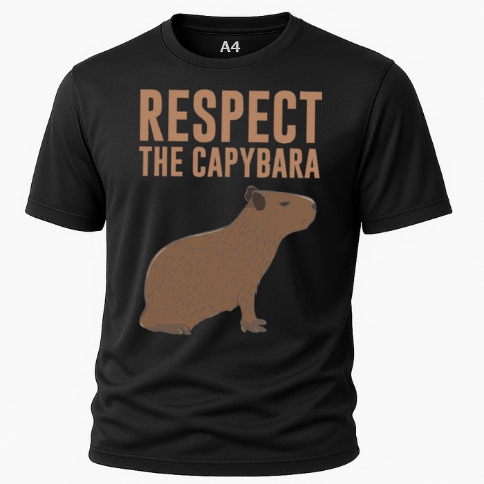 Capybara Gifts Respect The Capybara Cute Animal Cooling Performance Crew T-Shirt