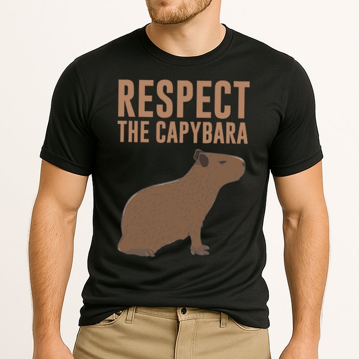 Capybara Gifts Respect The Capybara Cute Animal Cooling Performance Crew T-Shirt