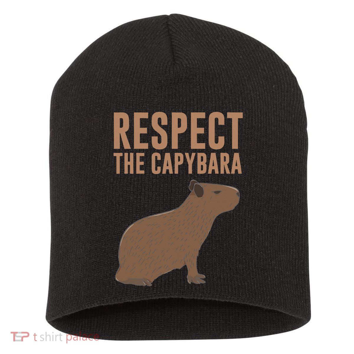 Capybara Gifts Respect The Capybara Cute Animal Short Acrylic Beanie