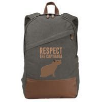 Capybara Gifts Respect The Capybara Cute Animal Cotton Canvas Backpack