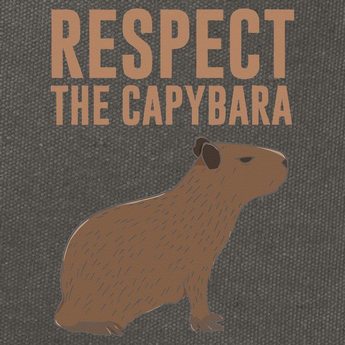 Capybara Gifts Respect The Capybara Cute Animal Cotton Canvas Backpack