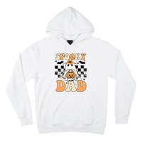 Cute Ghost Retro Spooky Season Halloween Spooky Dad Hoodie