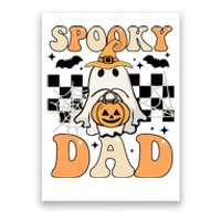 Cute Ghost Retro Spooky Season Halloween Spooky Dad Poster