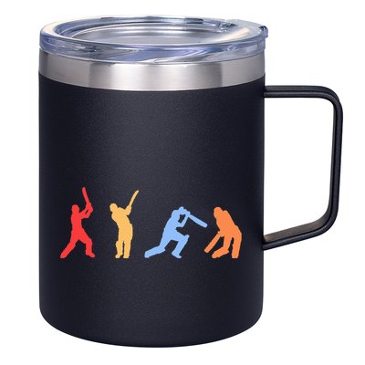 Cricket Gifts Retro Vintage Colors Cricket Players 12oz Stainless Steel Coffee Mug