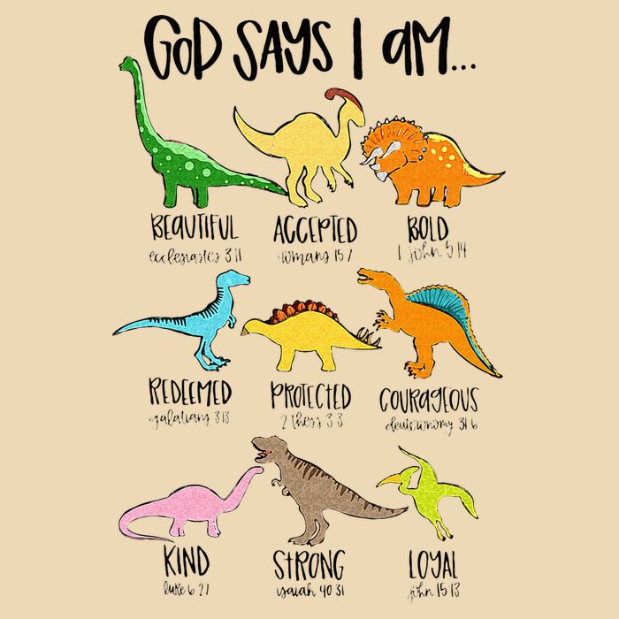 Cute God Says I Am Dinosaur Lover Funny Christian Kids Zip Tote Bag