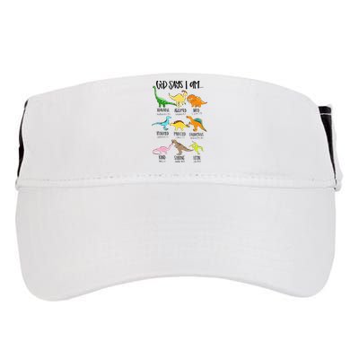 Cute God Says I Am Dinosaur Lover Funny Christian Kids Adult Drive Performance Visor
