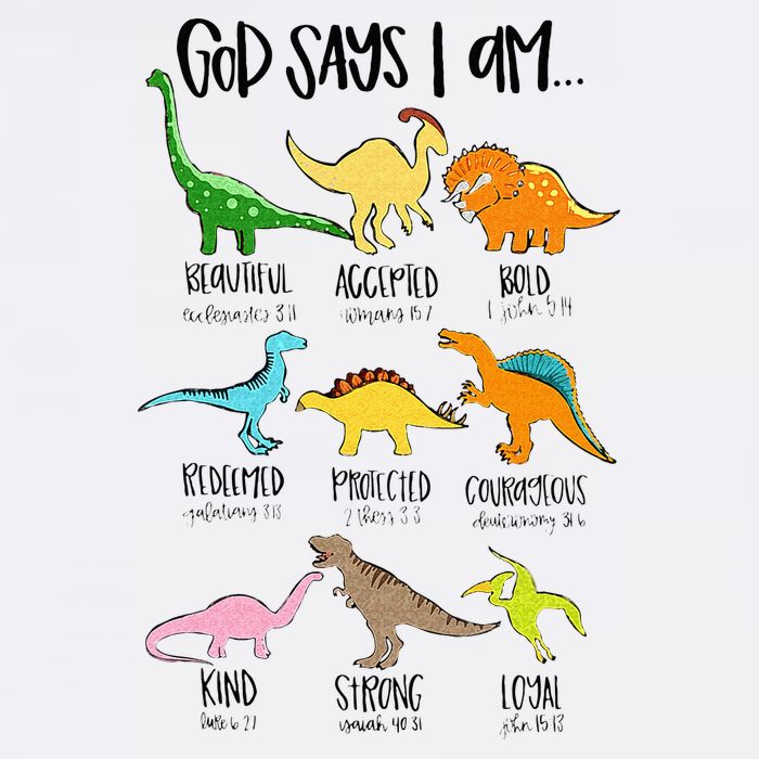 Cute God Says I Am Dinosaur Lover Funny Christian Kids Mug