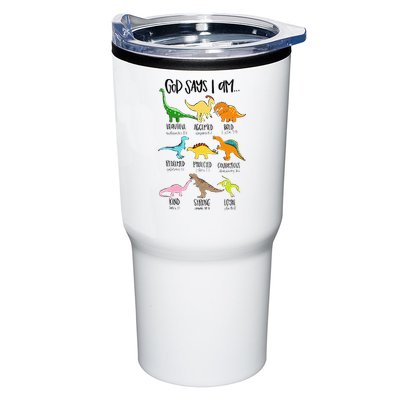 Cute God Says I Am Dinosaur Lover Funny Christian Kids Tumbler