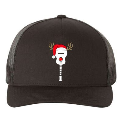 Christmas Guitar Santa Hat Reindeer Antlers For Adults T Yupoong Adult 5-Panel Trucker Hat