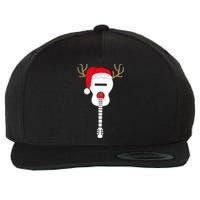 Christmas Guitar Santa Hat Reindeer Antlers For Adults T Wool Snapback Cap