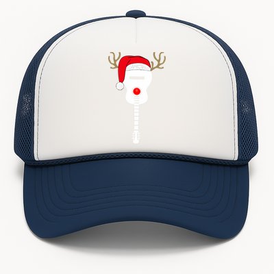 Christmas Guitar Santa Hat Reindeer Antlers For Adults T Trucker Hat