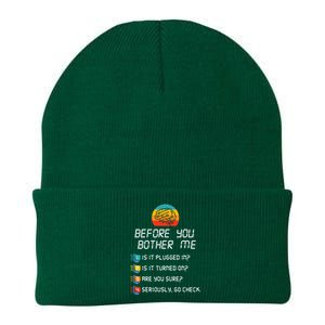 Computer Geek Sysadmin Gift Funny Tech Support Checklist Gift Knit Cap Winter Beanie