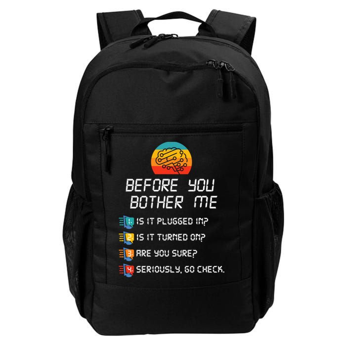 Computer Geek Sysadmin Gift Funny Tech Support Checklist Gift Daily Commute Backpack