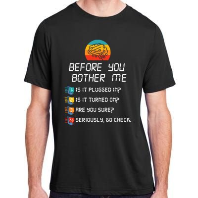 Computer Geek Sysadmin Gift Funny Tech Support Checklist Gift Adult ChromaSoft Performance T-Shirt