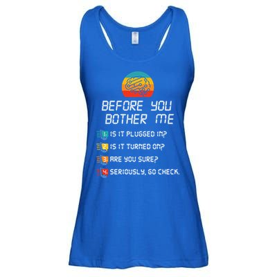 Computer Geek Sysadmin Gift Funny Tech Support Checklist Gift Ladies Essential Flowy Tank