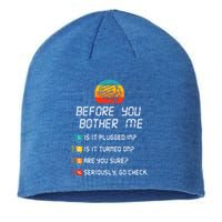 Computer Geek Sysadmin Gift Funny Tech Support Checklist Gift Sustainable Beanie