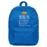Computer Geek Sysadmin Gift Funny Tech Support Checklist Gift 16 in Basic Backpack