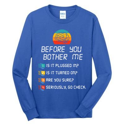 Computer Geek Sysadmin Gift Funny Tech Support Checklist Gift Tall Long Sleeve T-Shirt