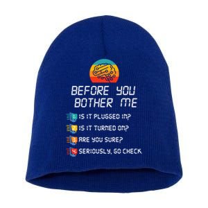 Computer Geek Sysadmin Gift Funny Tech Support Checklist Gift Short Acrylic Beanie