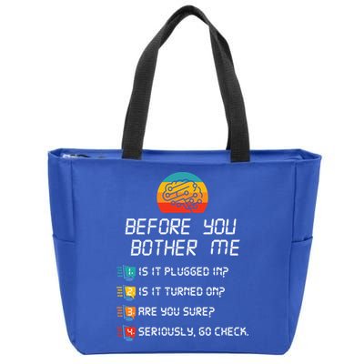 Computer Geek Sysadmin Gift Funny Tech Support Checklist Gift Zip Tote Bag