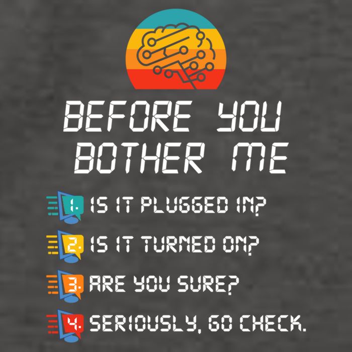 Computer Geek Sysadmin Gift Funny Tech Support Checklist Gift Vector Backpack