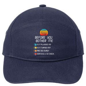 Computer Geek Sysadmin Gift Funny Tech Support Checklist Gift 7-Panel Snapback Hat