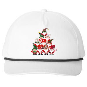 Christmas Gnome Santa Tree Holiday Funny Cute Gift Snapback Five-Panel Rope Hat