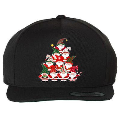 Christmas Gnome Santa Tree Holiday Funny Cute Gift Wool Snapback Cap