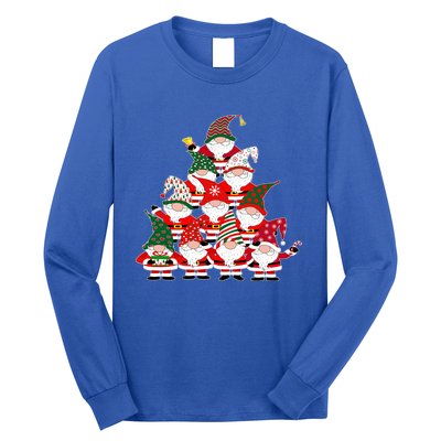 Christmas Gnome Santa Tree Holiday Funny Cute Gift Long Sleeve Shirt