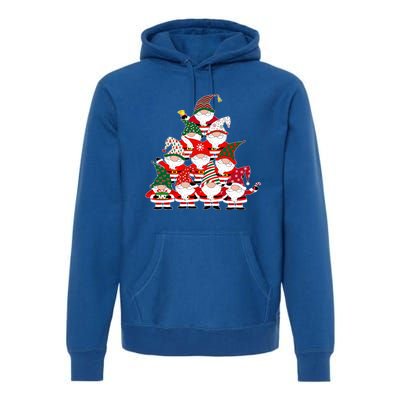 Christmas Gnome Santa Tree Holiday Funny Cute Gift Premium Hoodie