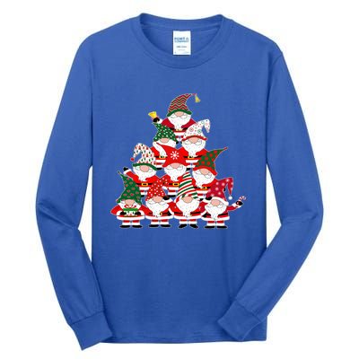 Christmas Gnome Santa Tree Holiday Funny Cute Gift Tall Long Sleeve T-Shirt