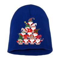 Christmas Gnome Santa Tree Holiday Funny Cute Gift Short Acrylic Beanie