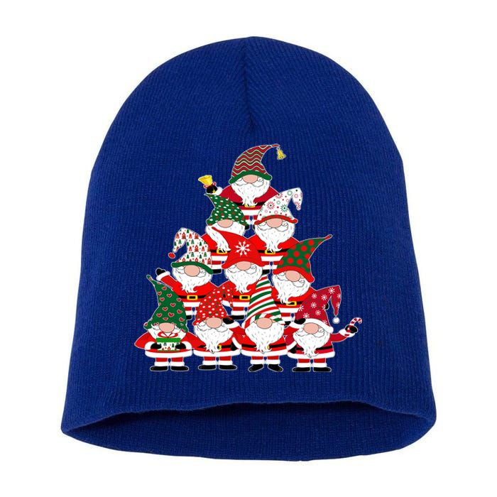 Christmas Gnome Santa Tree Holiday Funny Cute Gift Short Acrylic Beanie