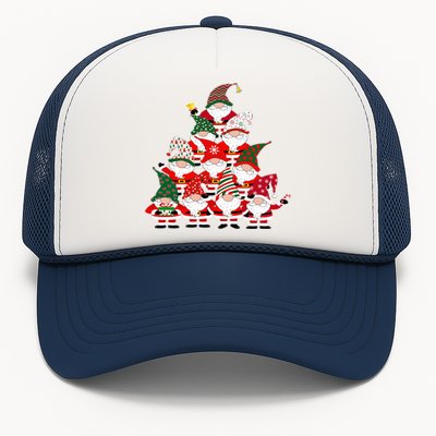 Christmas Gnome Santa Tree Holiday Funny Cute Gift Trucker Hat