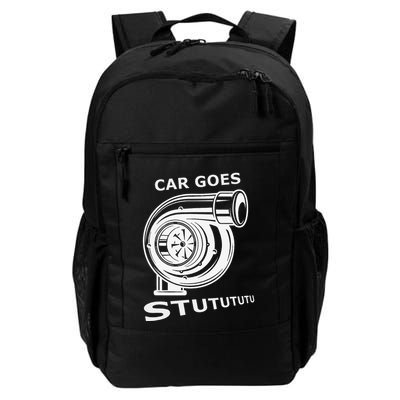 Car Goes Stutututu Car Guy Turbo Mechanic Gearhead Funny Backpack