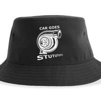 Car Goes Stutututu Car Guy Turbo Mechanic Gearhead Funny Sustainable Bucket Hat