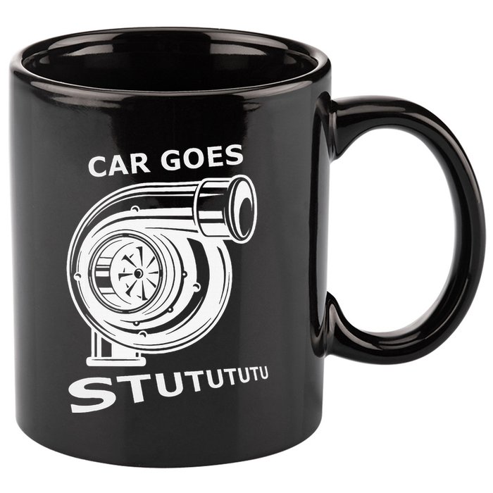Car Goes Stutututu Car Guy Turbo Mechanic Gearhead Funny 11oz C Handle Ceramic Mug
