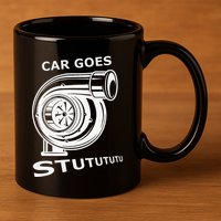 Car Goes Stutututu Car Guy Turbo Mechanic Gearhead Funny 11oz C Handle Ceramic Mug