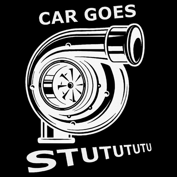 Car Goes Stutututu Car Guy Turbo Mechanic Gearhead Funny Drawstring Bag