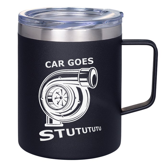 Car Goes Stutututu Car Guy Turbo Mechanic Gearhead Funny 12oz Stainless Steel Coffee Mug