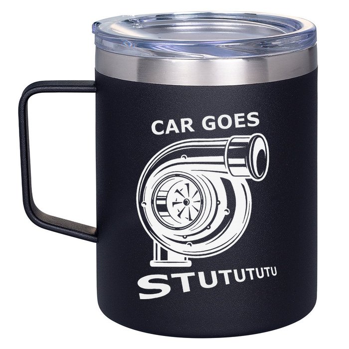 Car Goes Stutututu Car Guy Turbo Mechanic Gearhead Funny 12oz Stainless Steel Coffee Mug